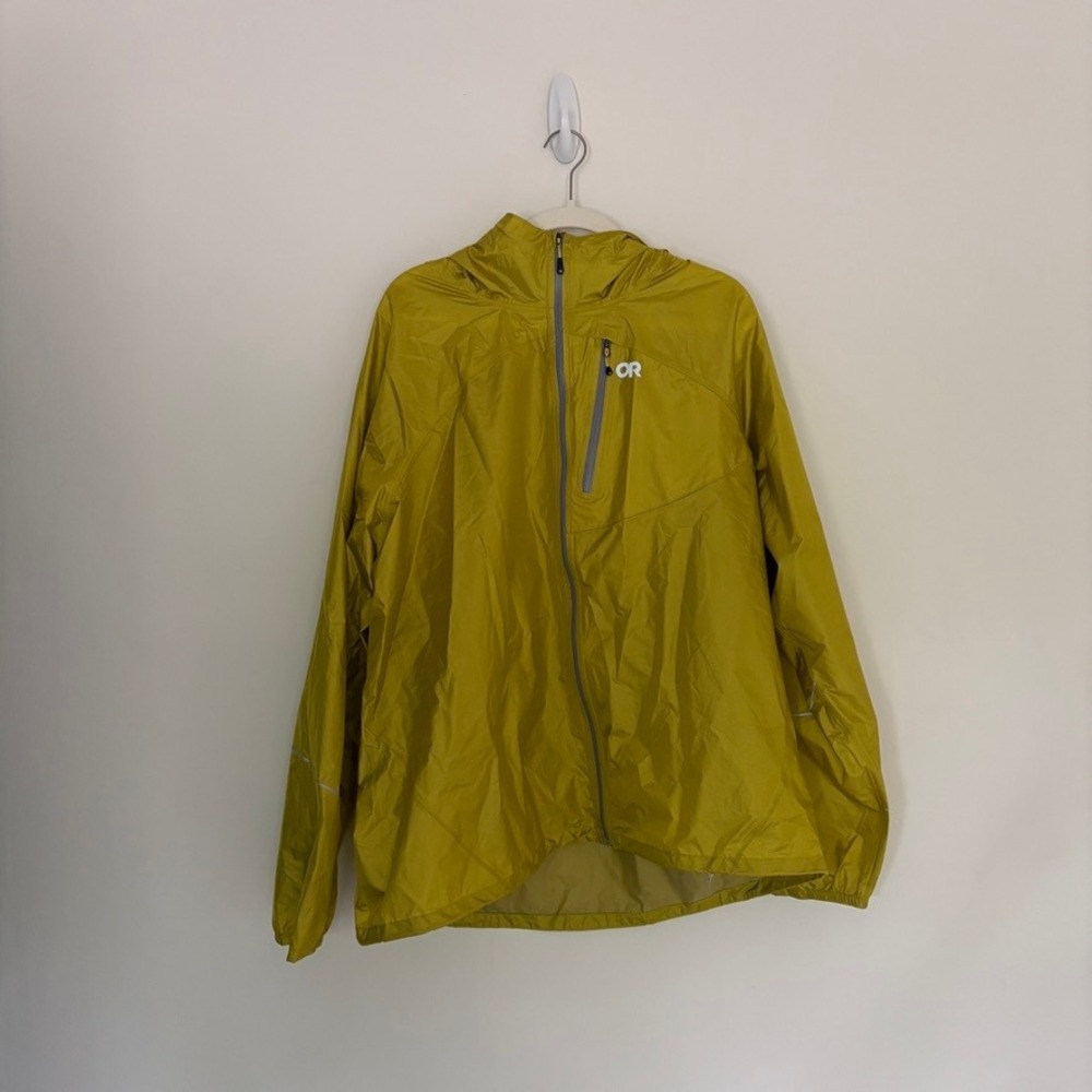 Outdoor Research Helium Rain Jacket Womens XXXL Mustard Yellow